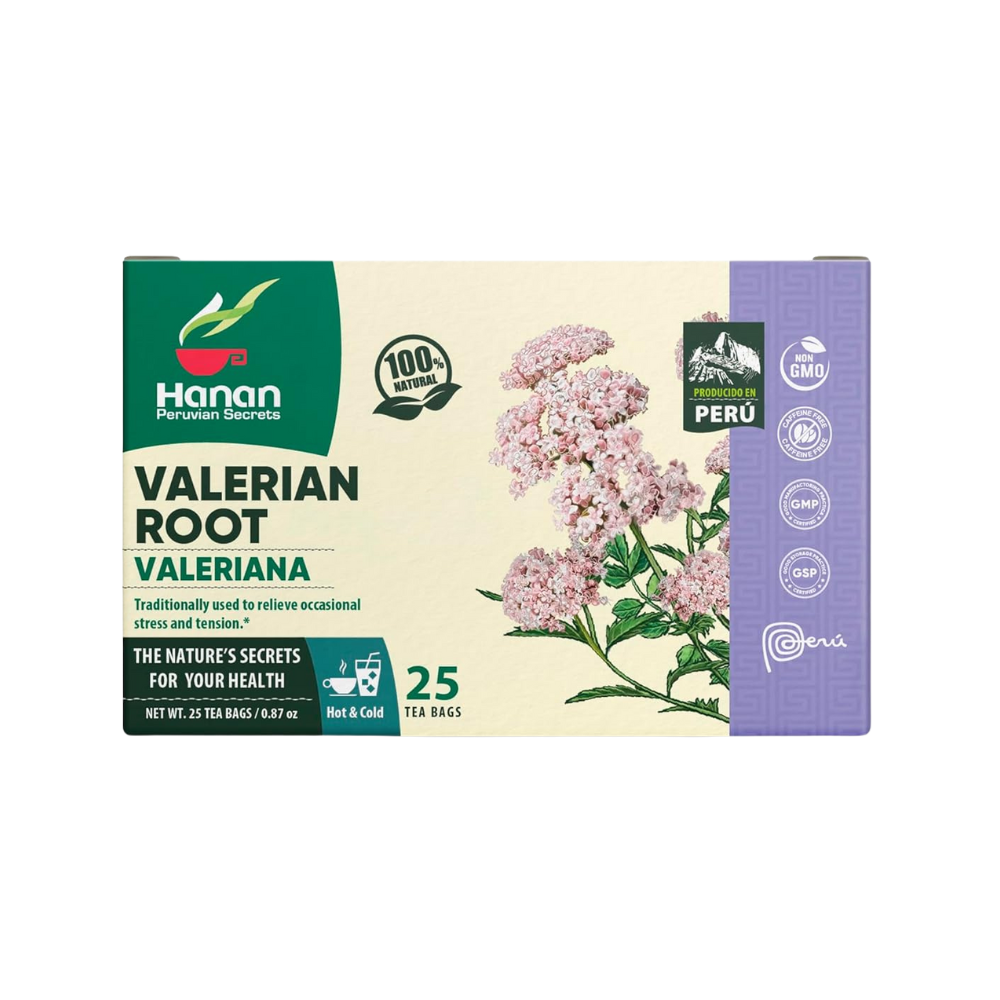 Hanan Peruvian Secrets, Valeriana/ Valerian root, 25 Tea Bags 0.87oz