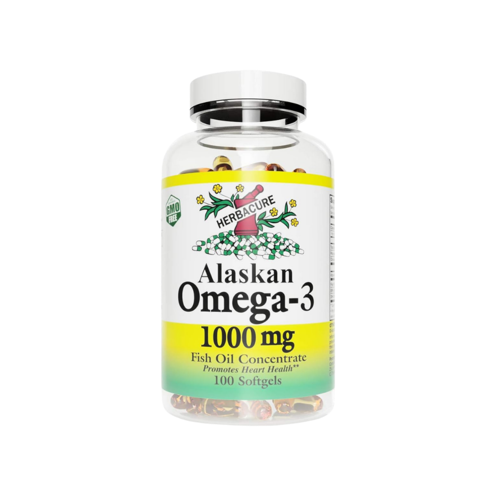 Herbacure, Alaskan Omega-3 1000mg, 100sg