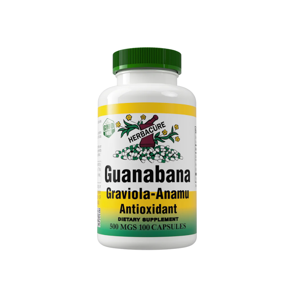 Herbacure, Guanabana (Graviola - Anamu) Antioxidant, 500mg, 100 Capsules