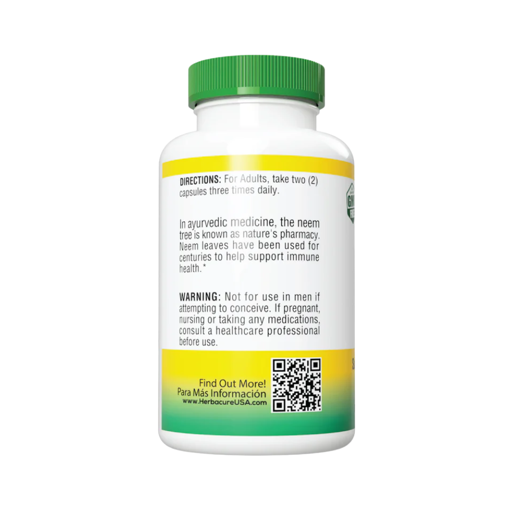 Herbacure, Neem Leaf 475mg, 100 capsules
