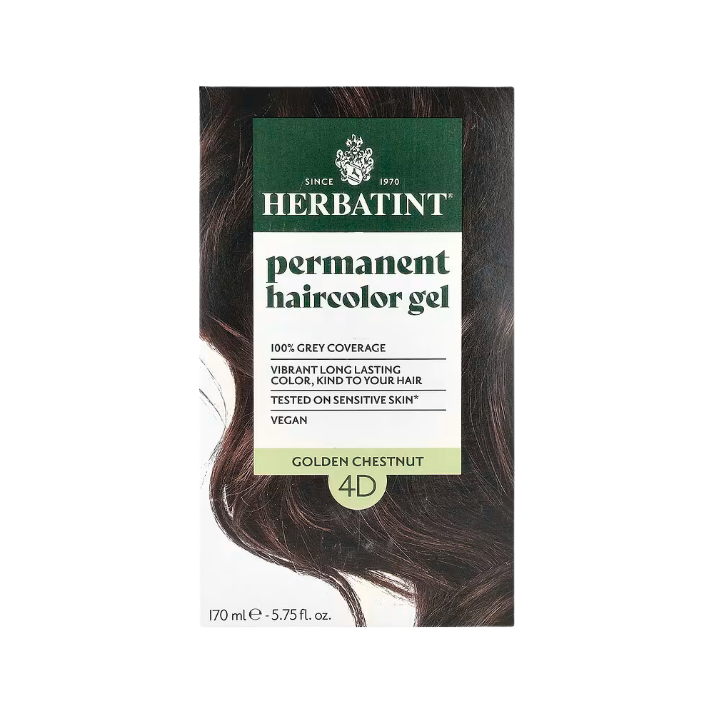 Herbatint, Permanent Haircolor Gel, 4D, Golden Chestnut, 5.75 fl oz (170 ml)