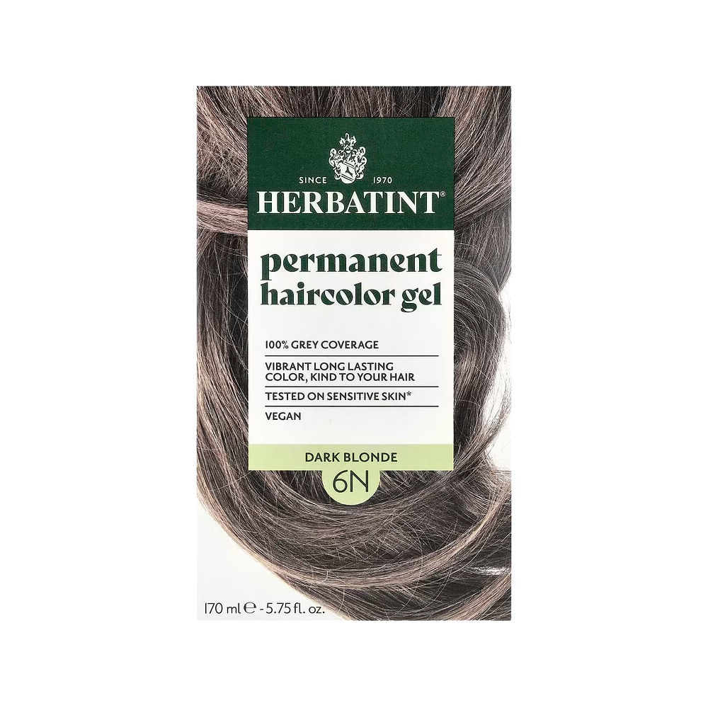 Herbatint, Permanent Haircolor Gel, 6N Dark Blonde, 5.75 fl oz (170 ml)