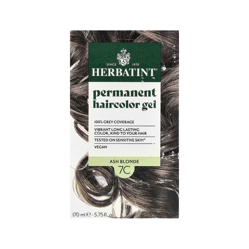 Herbatint, Permanent Haircolor Gel, 7C Ash Blonde, 5.75 fl oz (170 ml)