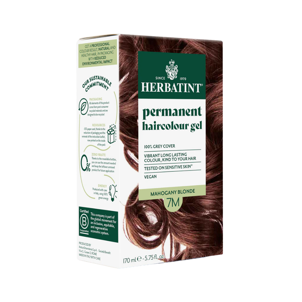 Herbatint, Permanent Haircolor Gel, 7M, Mahogany Blonde, 5.75 fl oz (170 ml)
