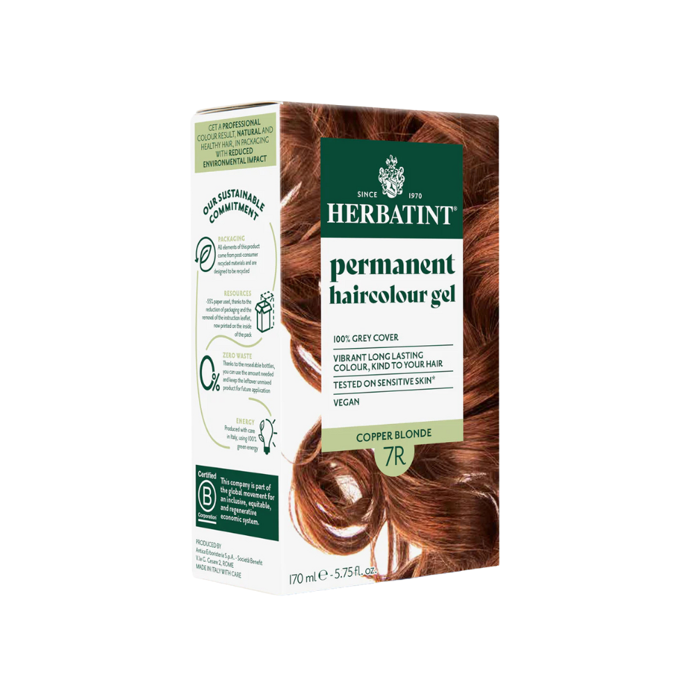 Herbatint, Permanent Haircolor Gel, 7R Copper Blonde, 5.75 fl oz (170 ml)