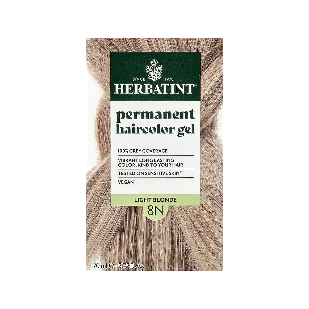 Herbatint, Permanent Haircolor Gel, 8N Light Blonde, 5.75 fl oz (170 ml)
