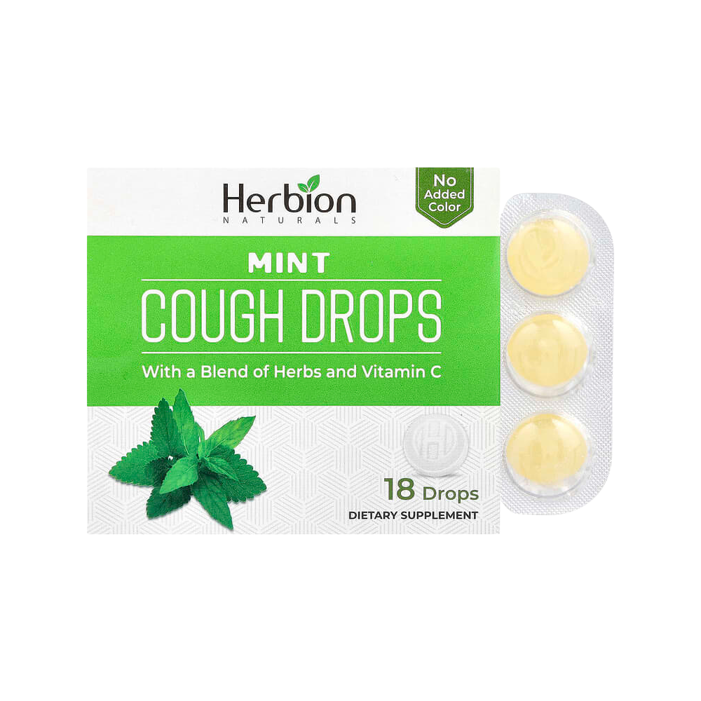 Herbion Naturals, Mint Cough Drops, 18 Drops