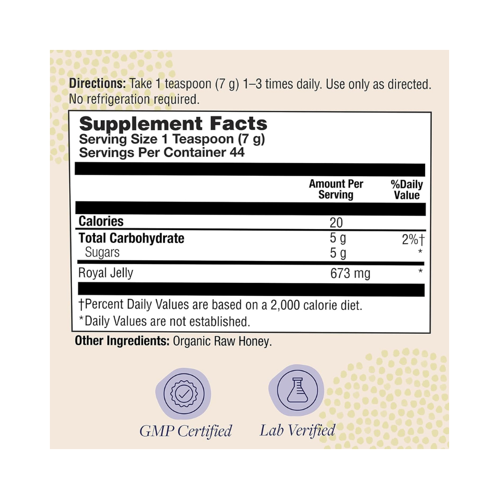 Honey Garden’s, Royal Jelly in Raw Honey, 11 oz  (321 g)