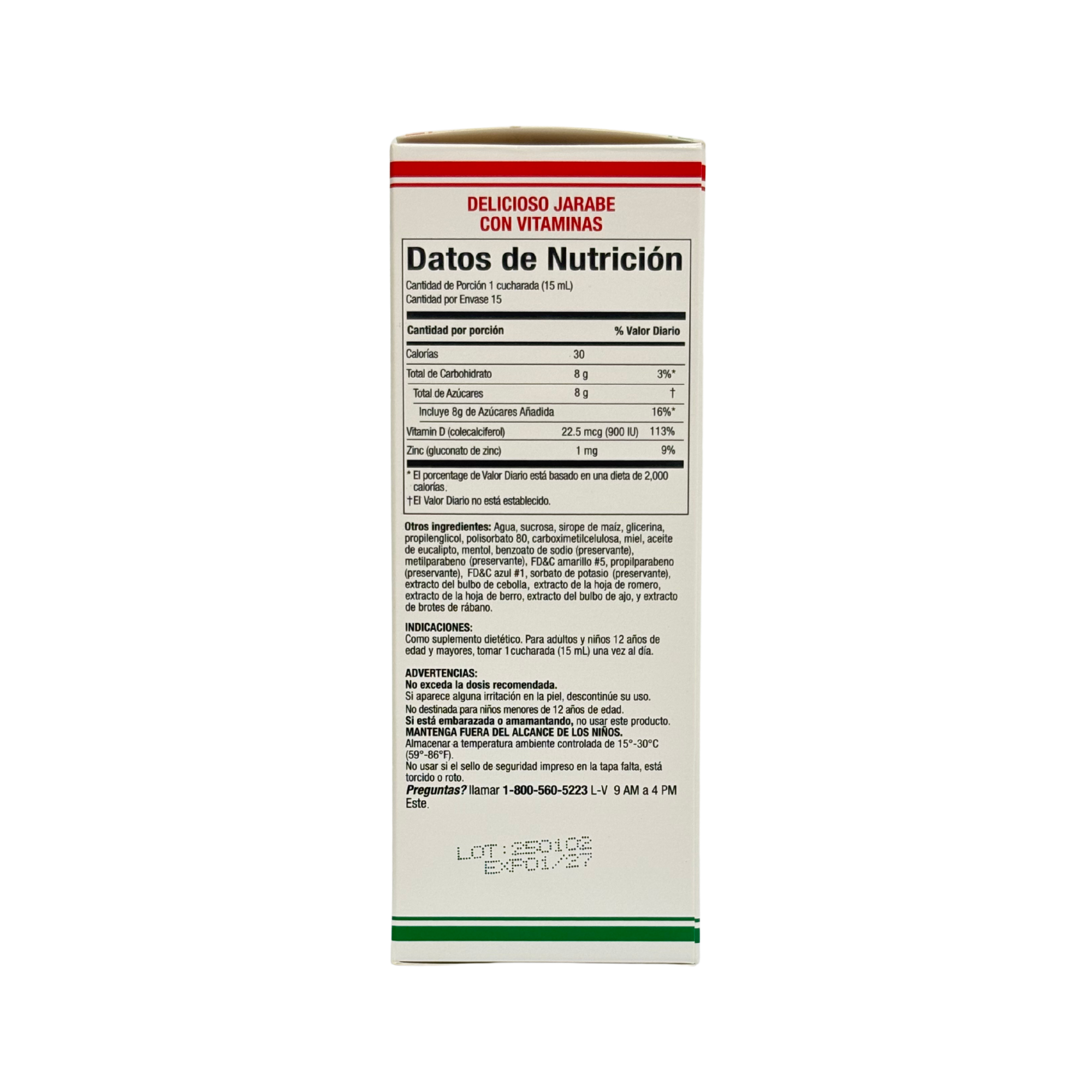 Jarabe Berro y Cebolla, Compuesto Vegetal Quisqueyano, 8oz, Mint and Vegetable Flavor