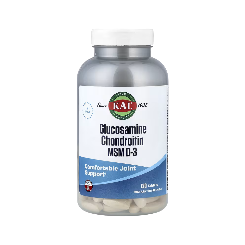 KAL, Glocosamine Chondroitin MSM D-3, 120 Tablets