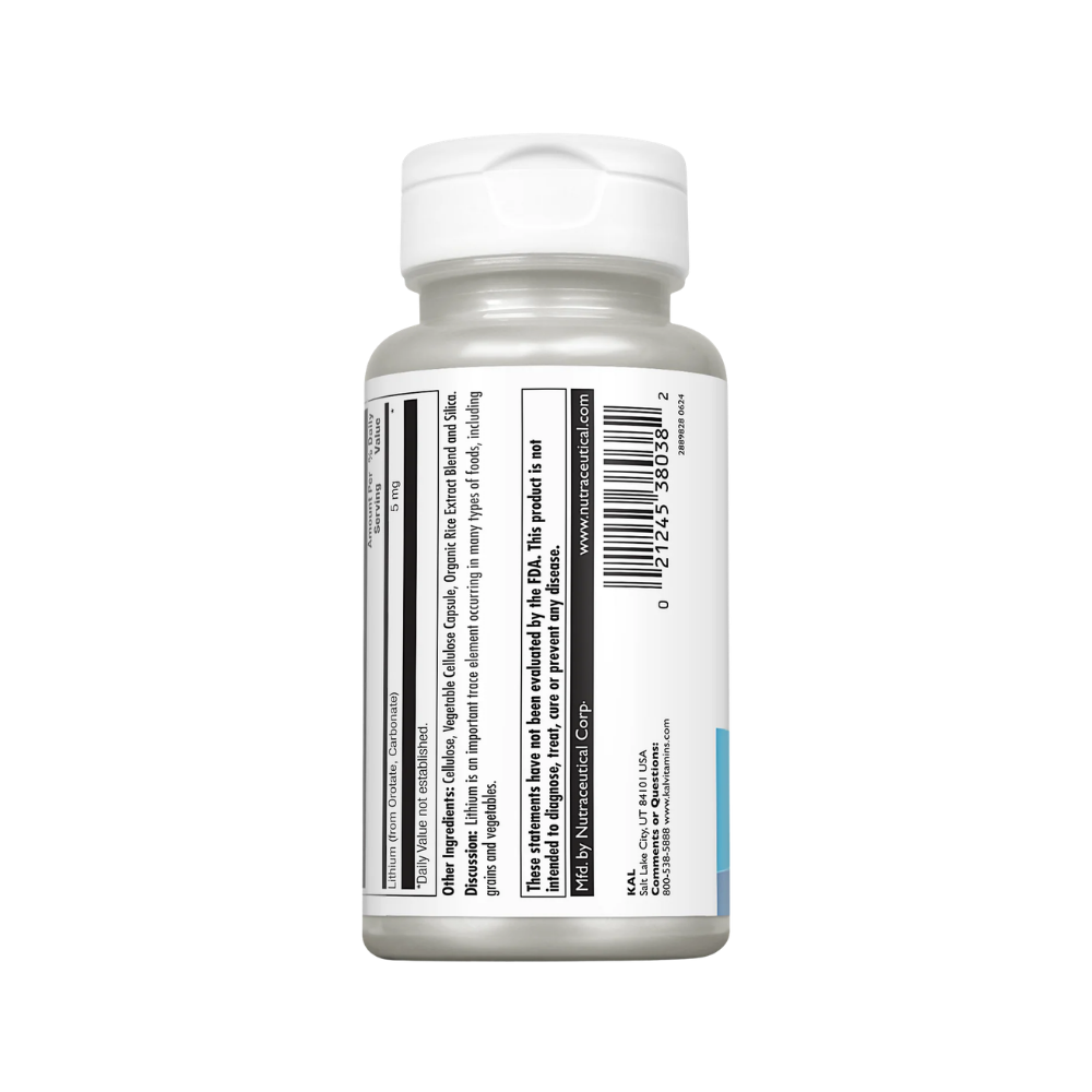 Kal, Lithium Orotate, 5mg, 120vegcaps