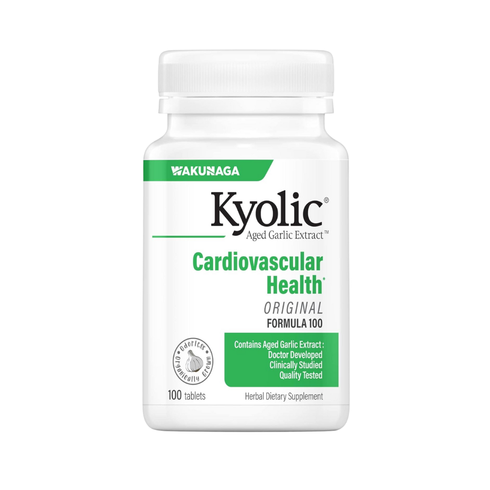 Kyolic Aged Garlic Extract, Cardiovascular Health, Formula 100, 100 Tablets