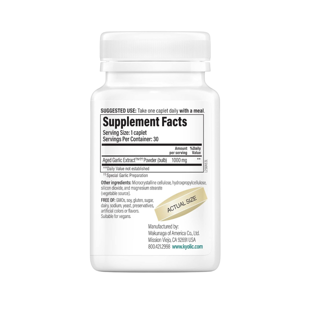 Kyolic Aged Garlic Extract,  Cardiovascular Health, Formula 250, 30 Caplets