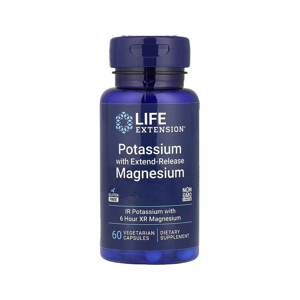 Life Extension, Potassium with Extend-Release Magnesium, 60 Vegetarian Capsules