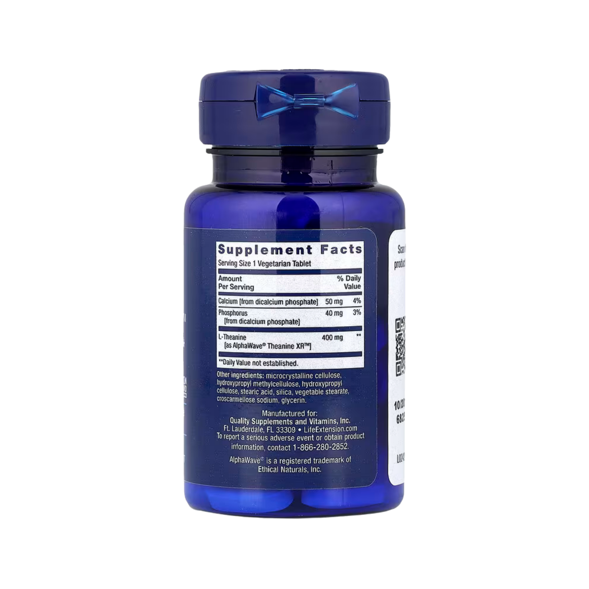 Life Extension, Theanine XR Stress Relief, 30 vegetarian capsules