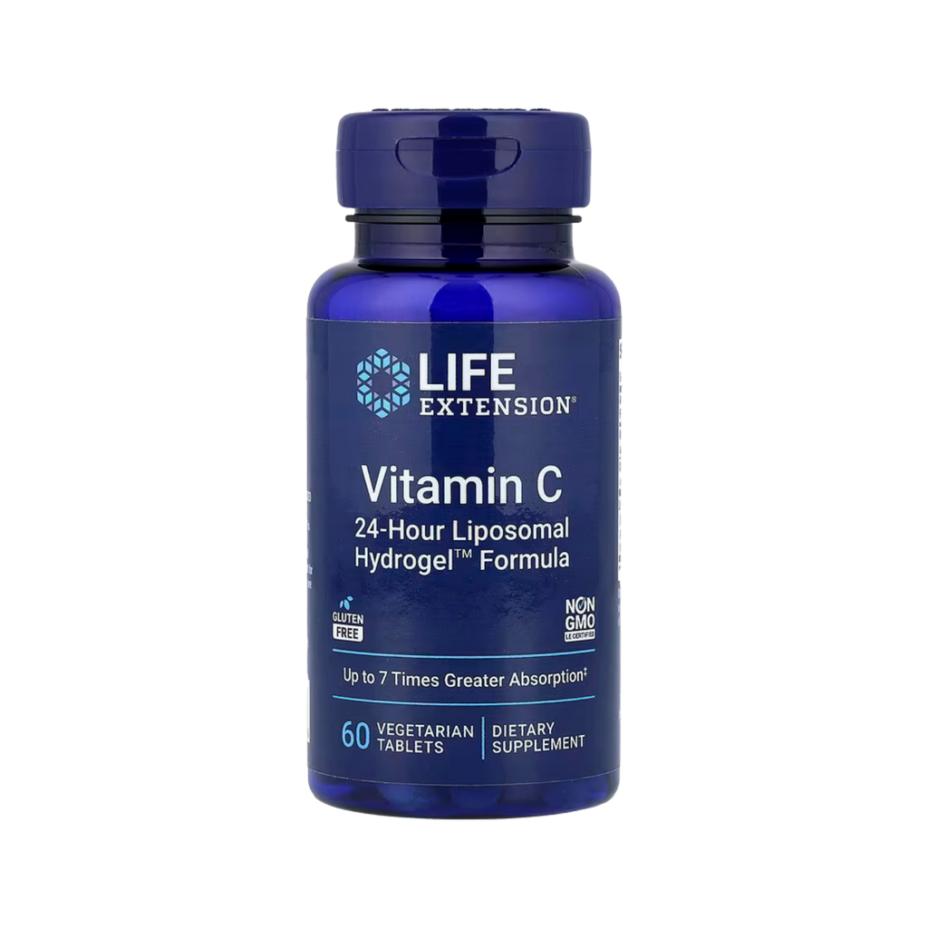 Life Extension, Vitamin C, 24- hour liposomal, hydrogel formula, 60 vegetarian tablets