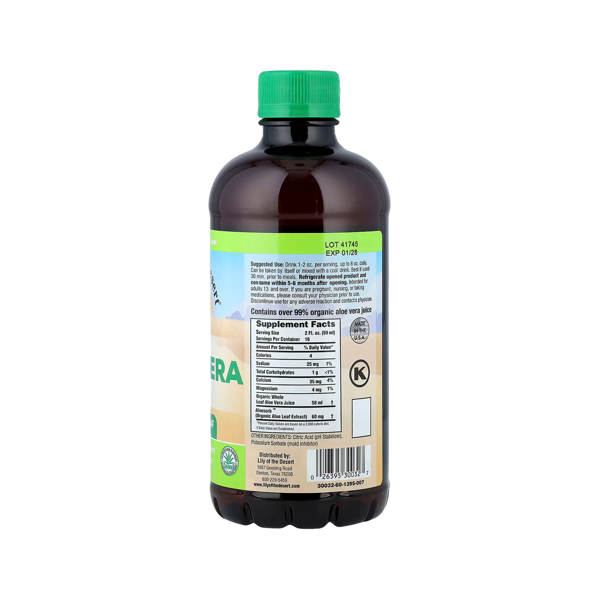 Lily of the Desert, Aloe Vera Juice, Whole Leaf, Filtered, 32 fl oz (946 ml)