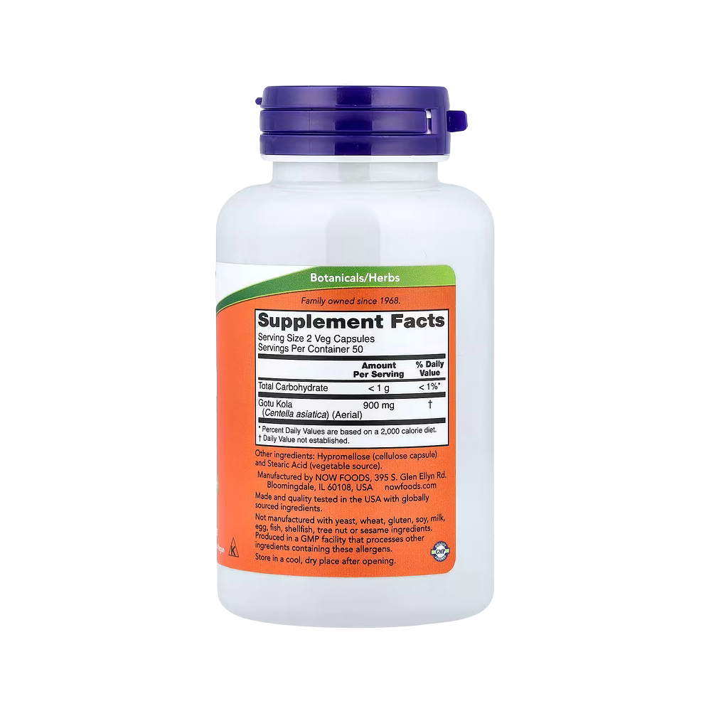 NOW Foods, Gotu Kola, 450 mg, 100 Veg Capsules
