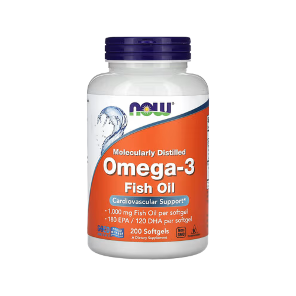 NOW Foods, Omega-3 Fish Oil (1000mg per softgel), 200 Softgels