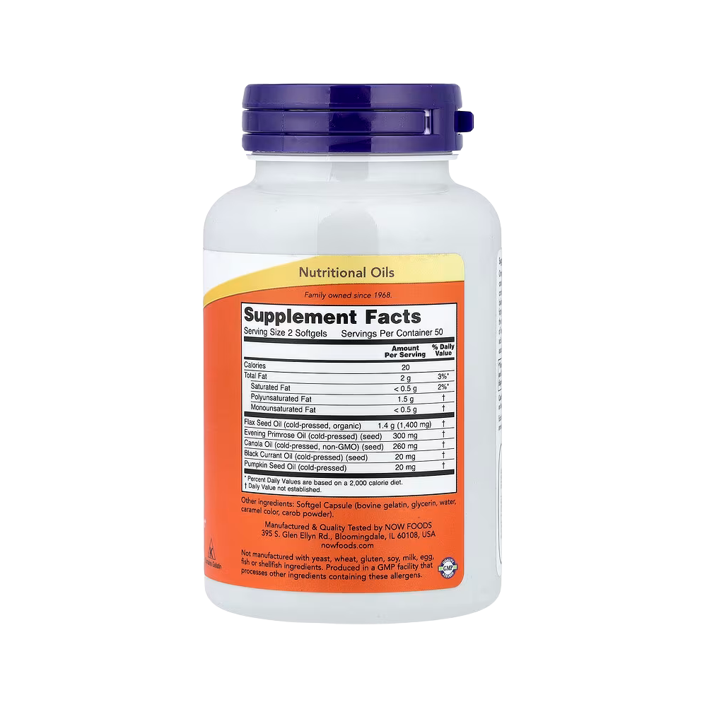 NOW Foods, Omega 3-6-9, 100 Softgel
