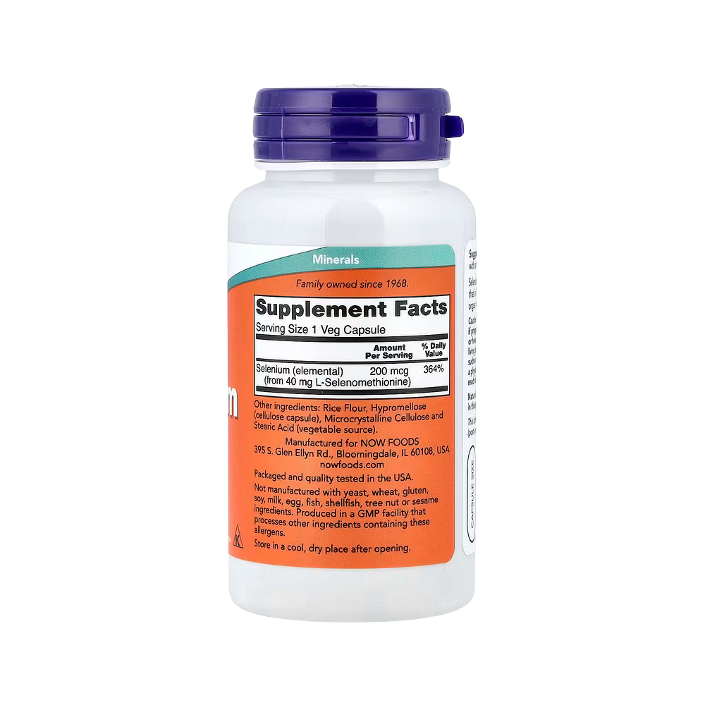 NOW Foods, Selenium, 200 mcg, 90 Veg Capsules