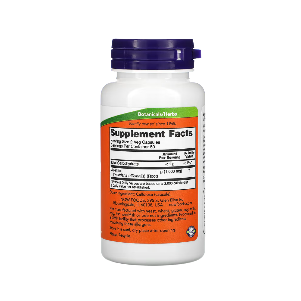 NOW Foods, Valerian Root, 500 mg, 100 Veg Capsules