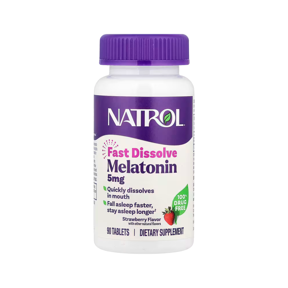 Natrol, Melatonin, Fast Dissolve, Strawberry, 5mg, 90 Tablets