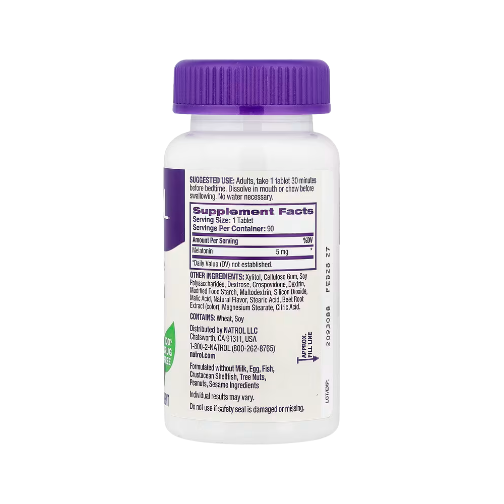 Natrol, Melatonin, Fast Dissolve, Strawberry, 5mg, 90 Tablets
