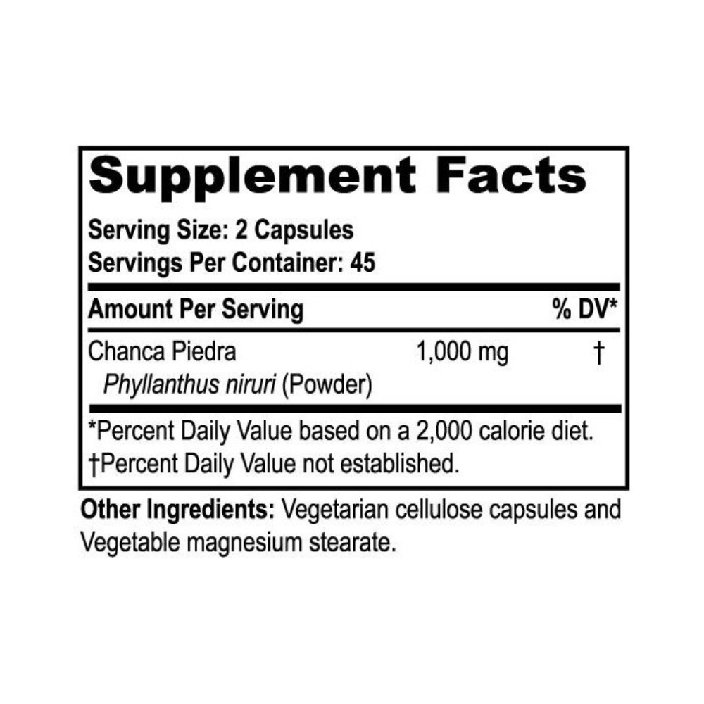 Natural Living, Chanca Piedra, 90 cápsulas