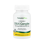 NaturesPlus, Chewable D & K Complex, Mixed Berry, 60 Tablets