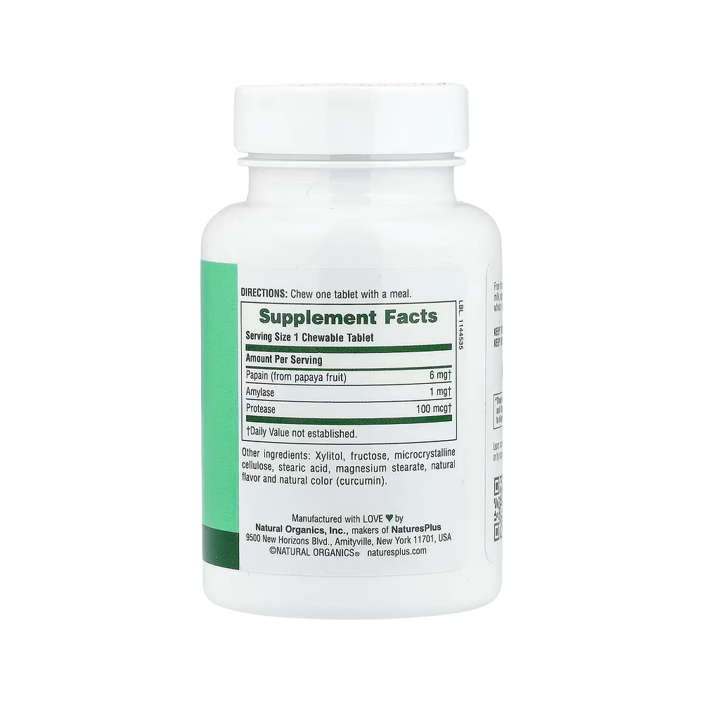NaturesPlus, Chewable Papaya Enzyme, 180 Tablets