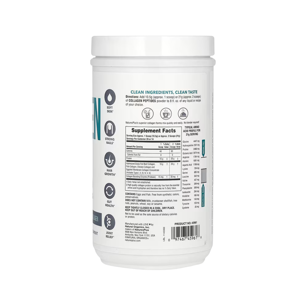 NaturesPlus, Collagen Peptides, 0.65 lb (294 g)