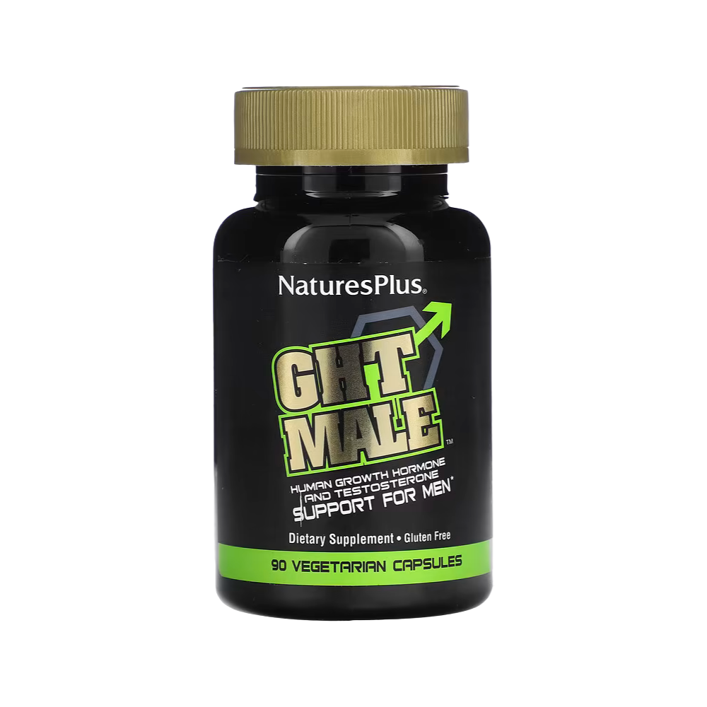 NaturesPlus, GHT Male, Human Growth Hormone And Testosterone Support For Men, 90 Vegetarian Capsules