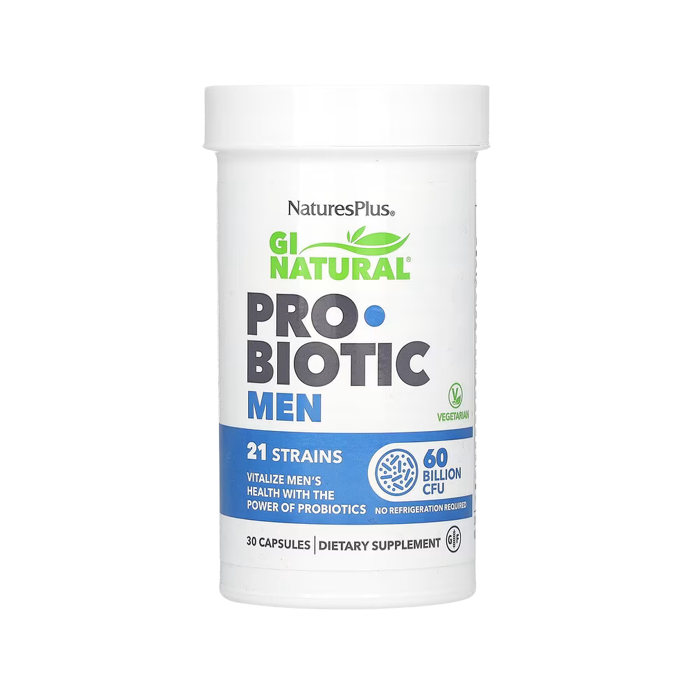 NaturesPlus, GI Natural, Probiotic Men, 60 Billion CFU, 30 Capsules