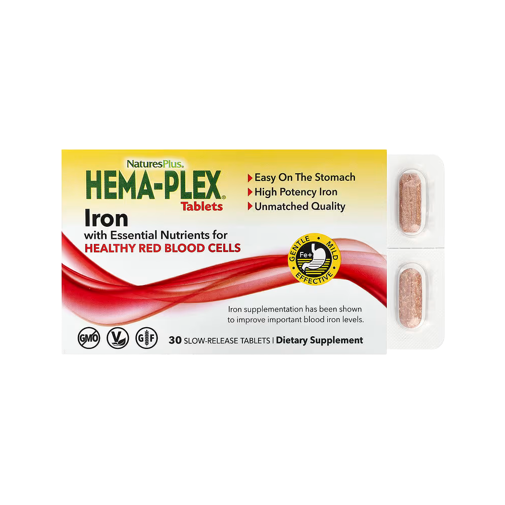NaturesPlus, Hema-Plex® Iron, 30 Slow-Release Tablets