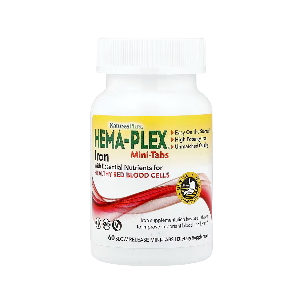 NaturesPlus, Hema-Plex, Iron with Essential Nutrients, 60 Slow Release Mini Tabs