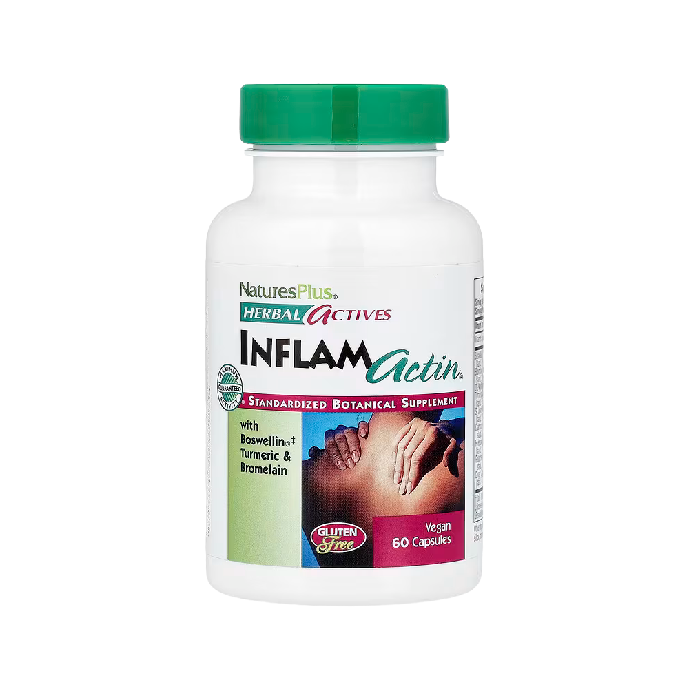 NaturesPlus, Herbal Actives, InflamActin, 60 Vegan Capsules