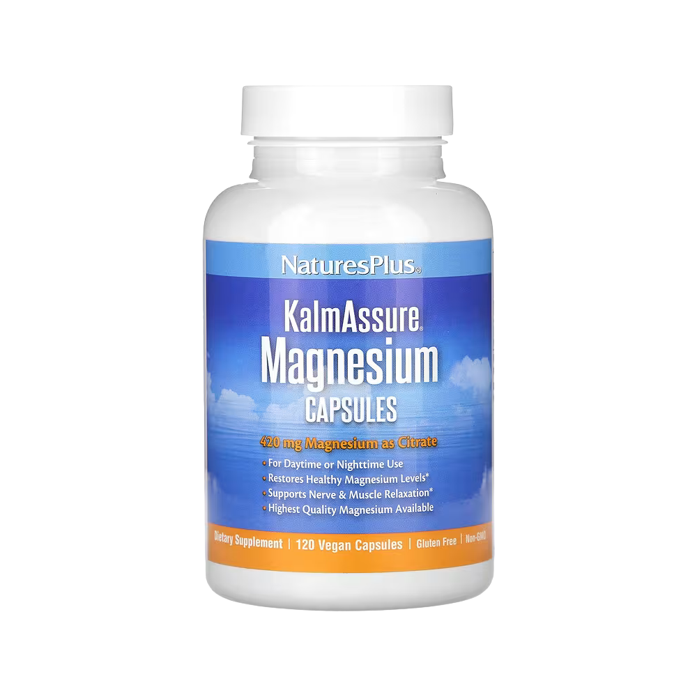 NaturesPlus, KalmAssure®, Magnesium, 120 Vegan Capsules (105 mg per Capsule)