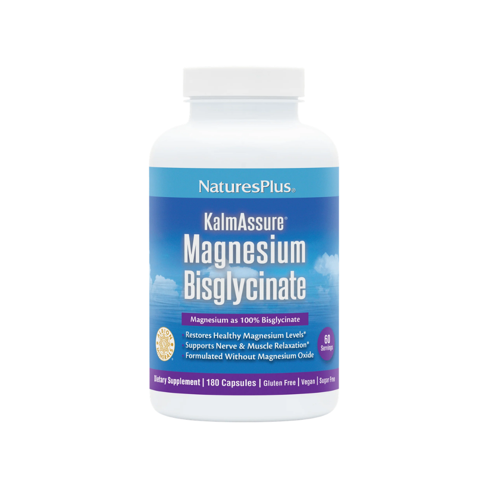 NaturesPlus, KalmAssure, Magnesium Bisglycinate, 180 Capsules