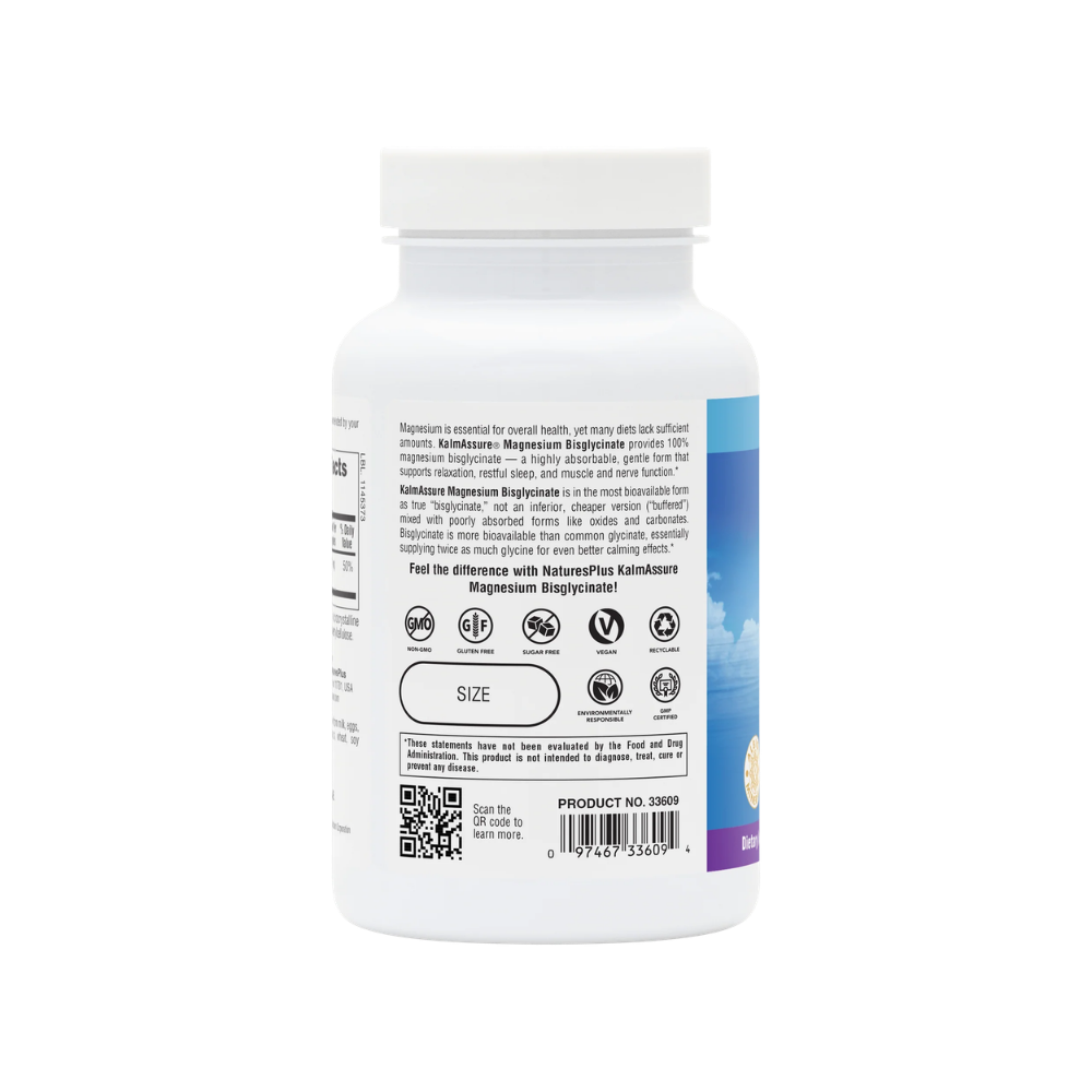 NaturesPlus, KalmAssure, Magnesium Bisglycinate, 90 Capsules
