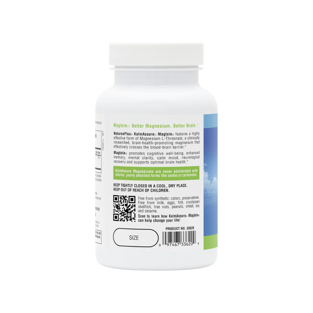 NaturesPlus, KalmAssure, Magtein, 90 Capsules