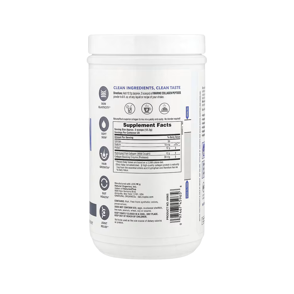 Nature’sPlus, Marine Collagen Peptides, Powder 0.54 lb (244g)