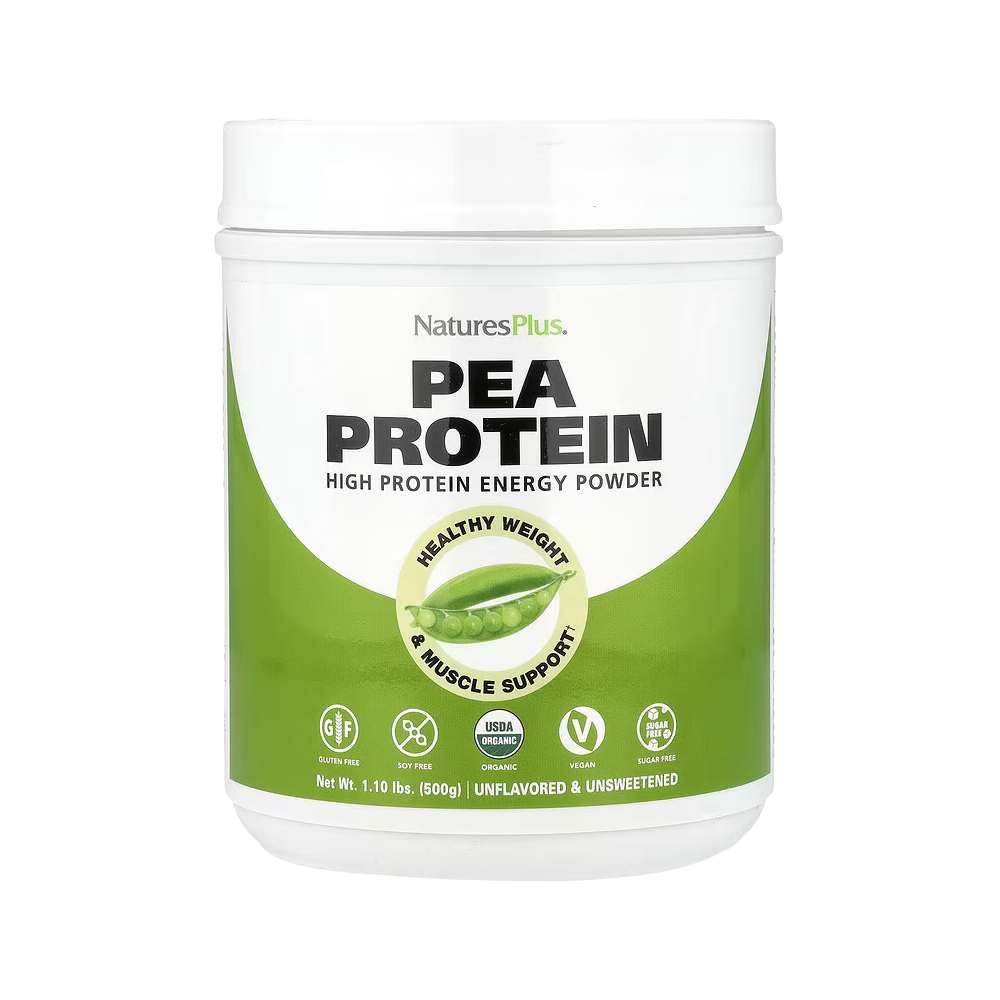 NaturesPlus, Pea Protein, Unflavored, 1.1 lbs (500 g)