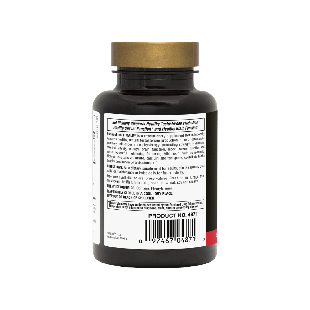 NaturesPlus, T Male, 60 vegan capsules