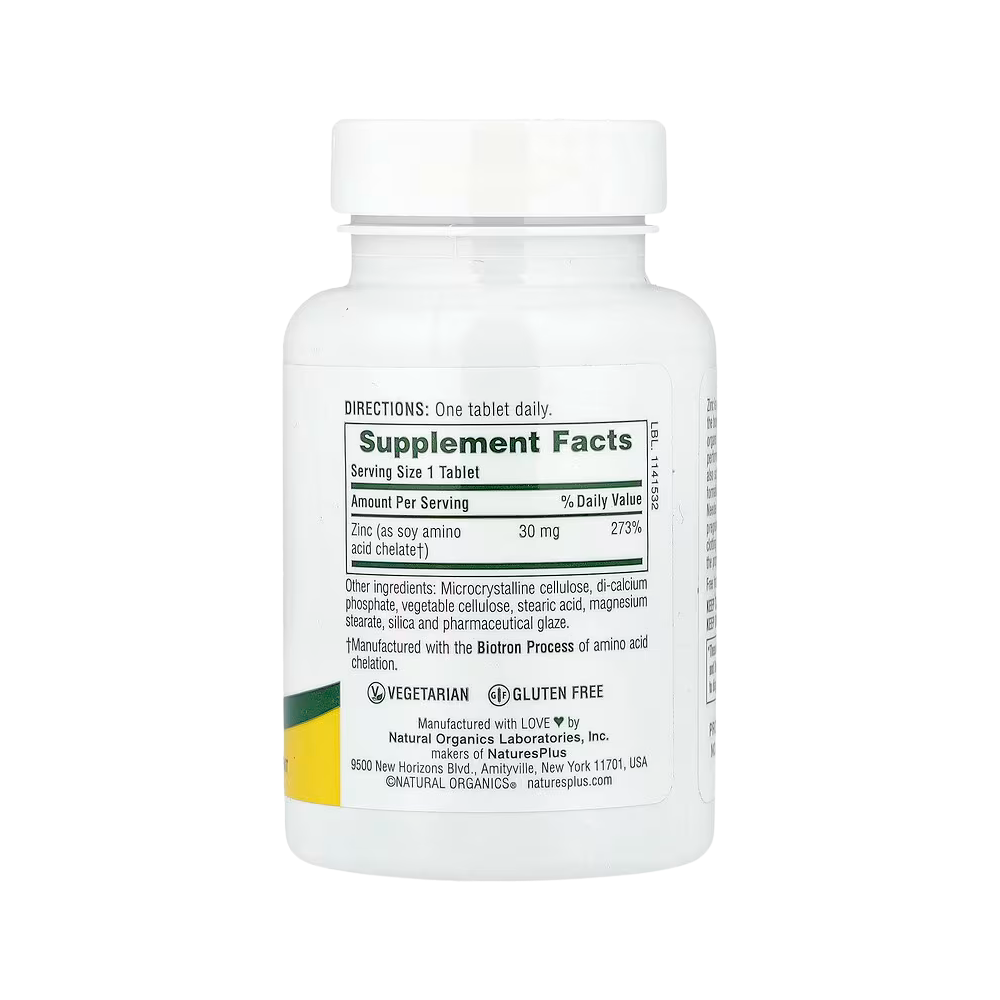 NaturesPlus, Zinc 30mg, 90 tablets