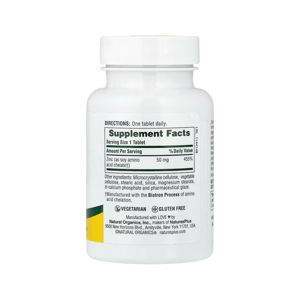 NaturesPlus, Zinc, 50 mg, 90 Tablets