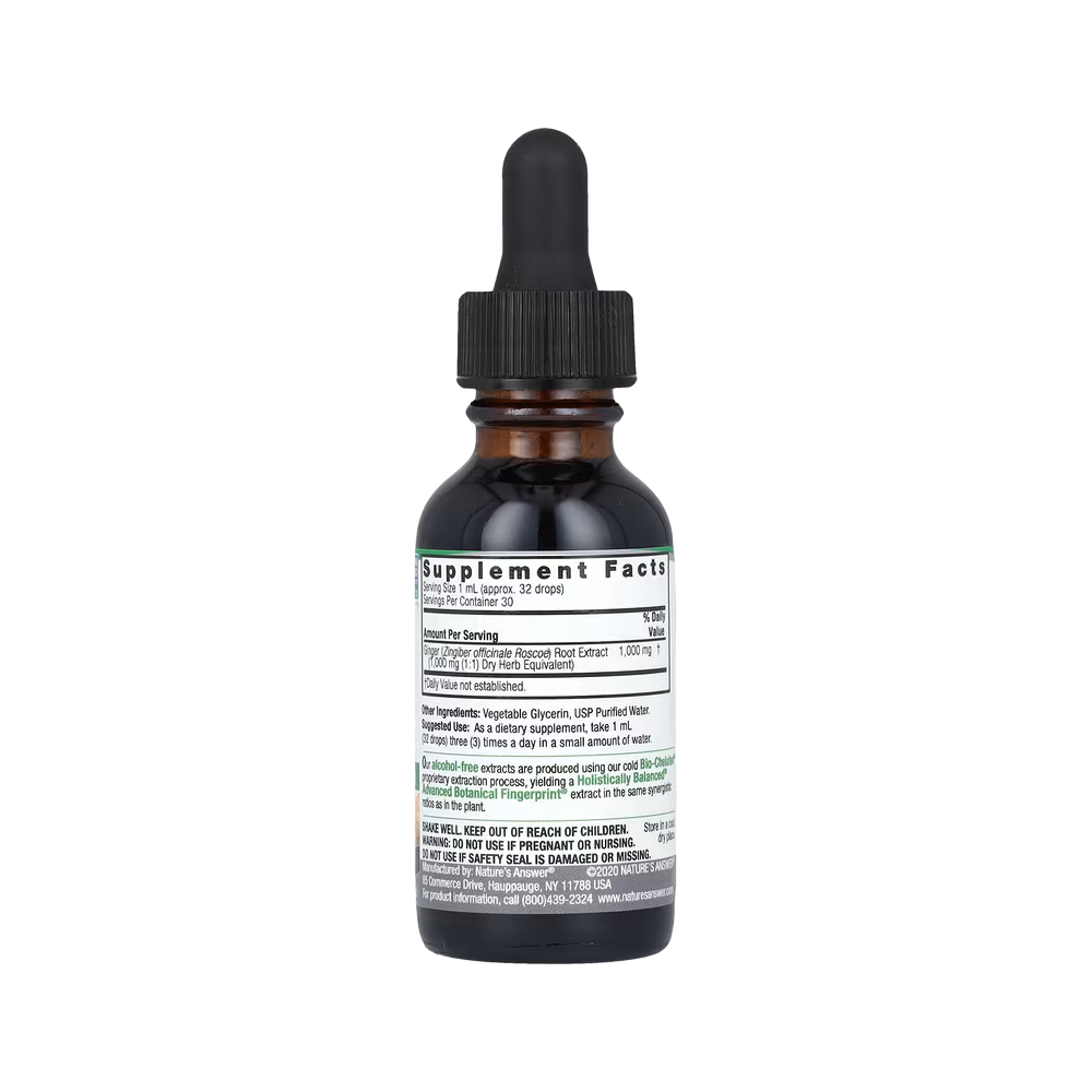 Nature's Answer, Ginger Root, Fluid Extract, Alcohol-Free, 1,000 mg, 1 fl oz (30 ml)