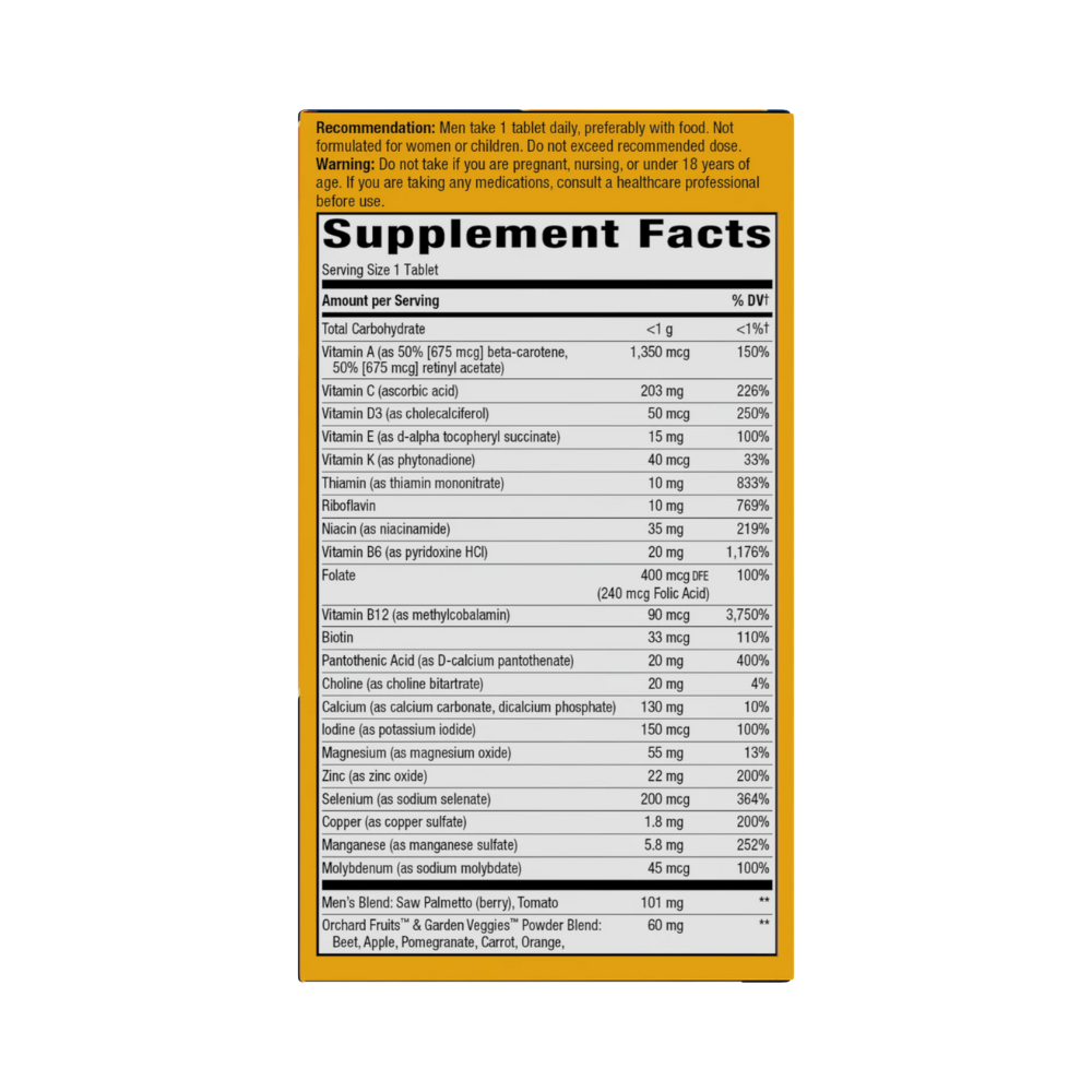 Nature's Way, Alive! Men’s 50+ Ultra Multivitamin, 60 Tablets