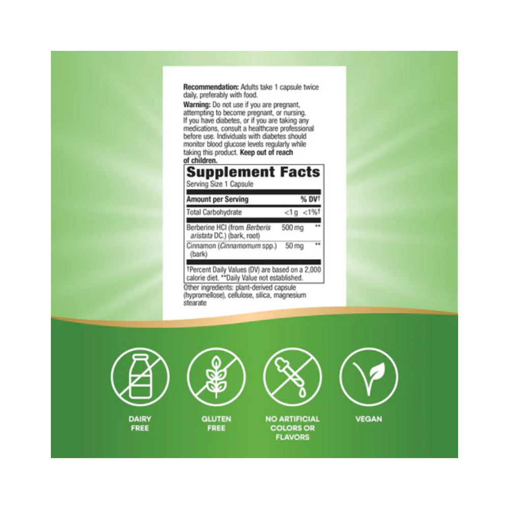 Nature’s Way, Berberine with Cinnamon, 60 vegan capsules