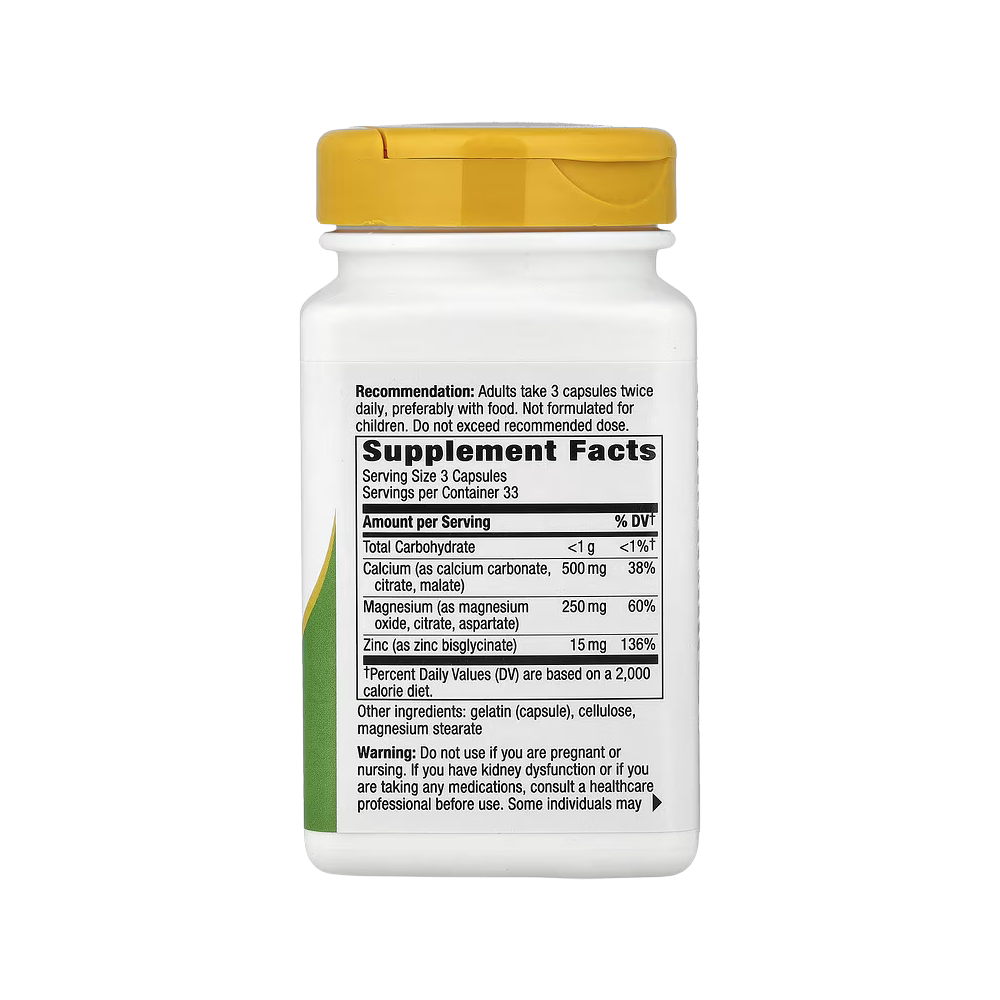 Nature's Way, Calcium Mag & Zinc Mineral Complex, 100 Capsules